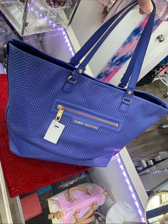 Juicy Couture Handbags - Juicy Couture Royal Purple Perforated Tote